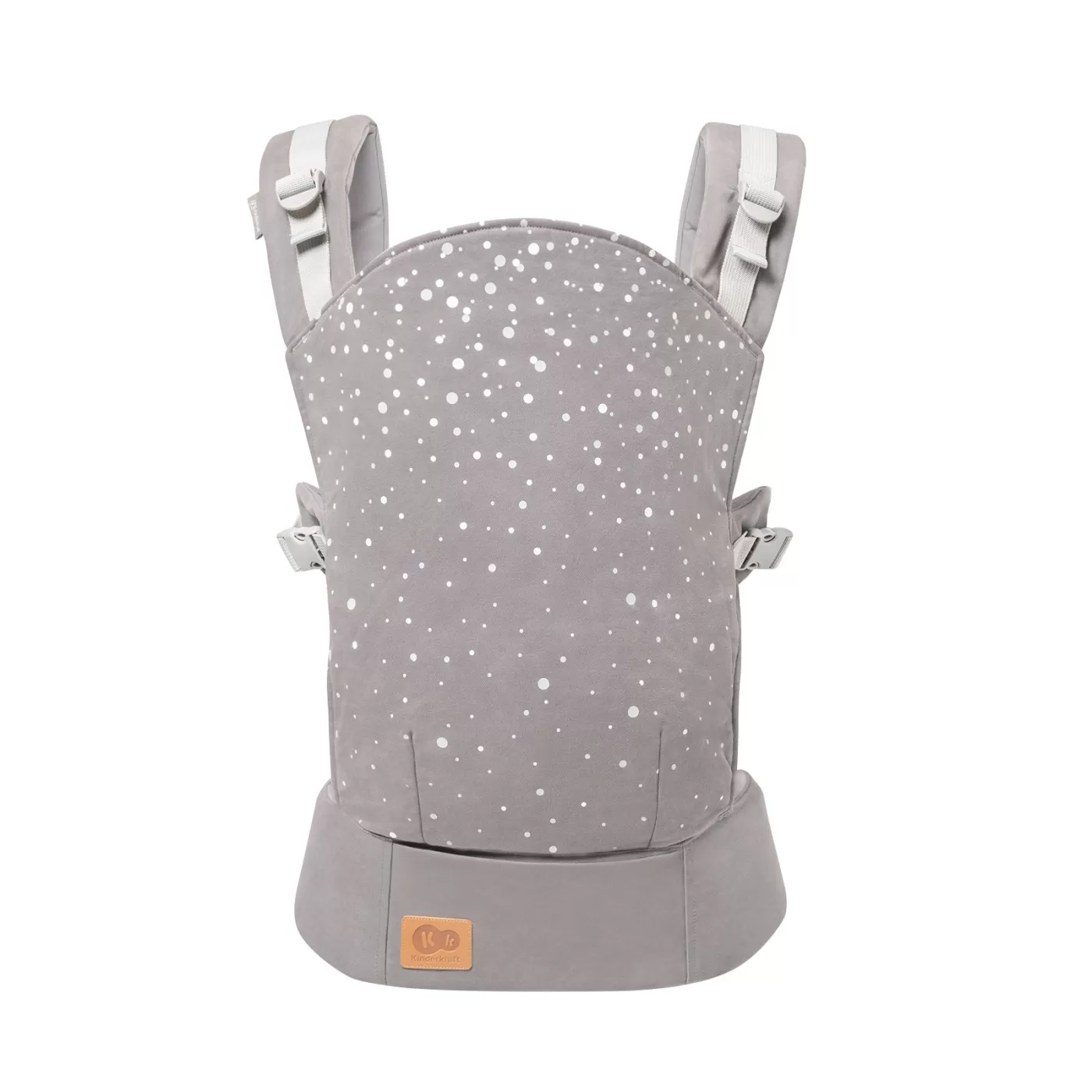 Carucioare, articole transport - Marsupiu ergonomic kinderkraft nino, pana la 20 kg, confetti grey, varsta de la 0 luni la 5 ani