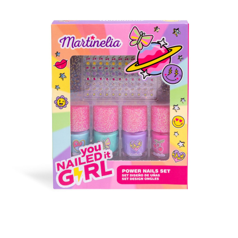 Jucării și Jocuri pentru copii - Martinelia super girl set 4 lacuri de unghii si accesorii copii varsta 3 ani - +15 ani