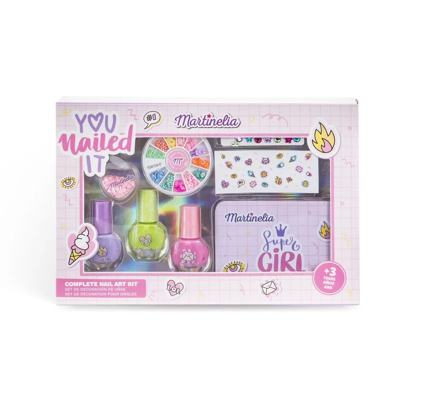 Jucării și Jocuri pentru copii - Martinelia super girl set complet pentru unghii, varsta de la 3 ani la +15 ani