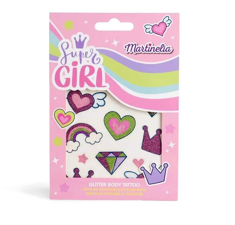 Art & Craft si Artizanat - Martinelia super girl tatuaje cu sclipici, varsta de la 3 ani la +15 ani