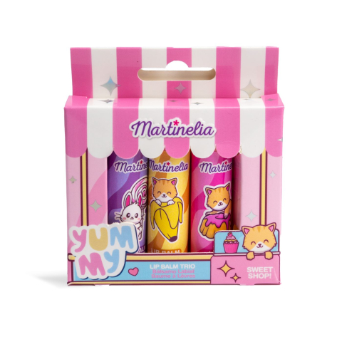 Jucării și Jocuri pentru copii - Martinelia yummy set 3 balsamuri de buze copii varsta 3 ani - +15 ani