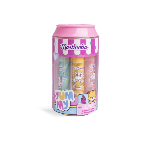 Jucării și Jocuri pentru copii - Martinelia yummy set 3 balsamuri de buze in forma de cutie de suc copii varsta 3 ani - +15 ani