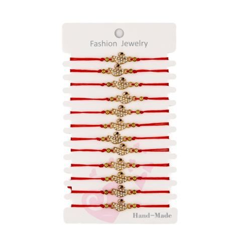 Îmbrăcăminte și accesorii - Martisor - Bratara cu snur textil, lebada, set 12 buc