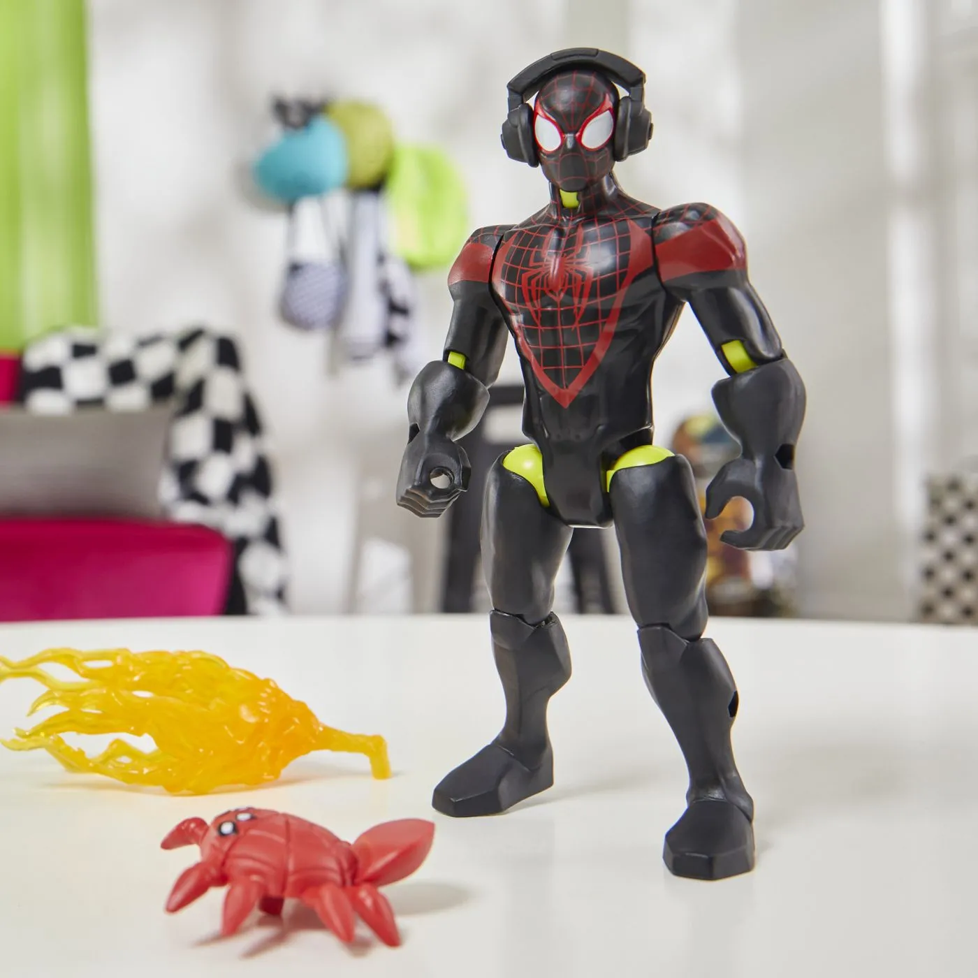 Marvel avengers mix mashers figurina miles morales 12cm, copii varsta 4 ani pana la 8 ani [3]