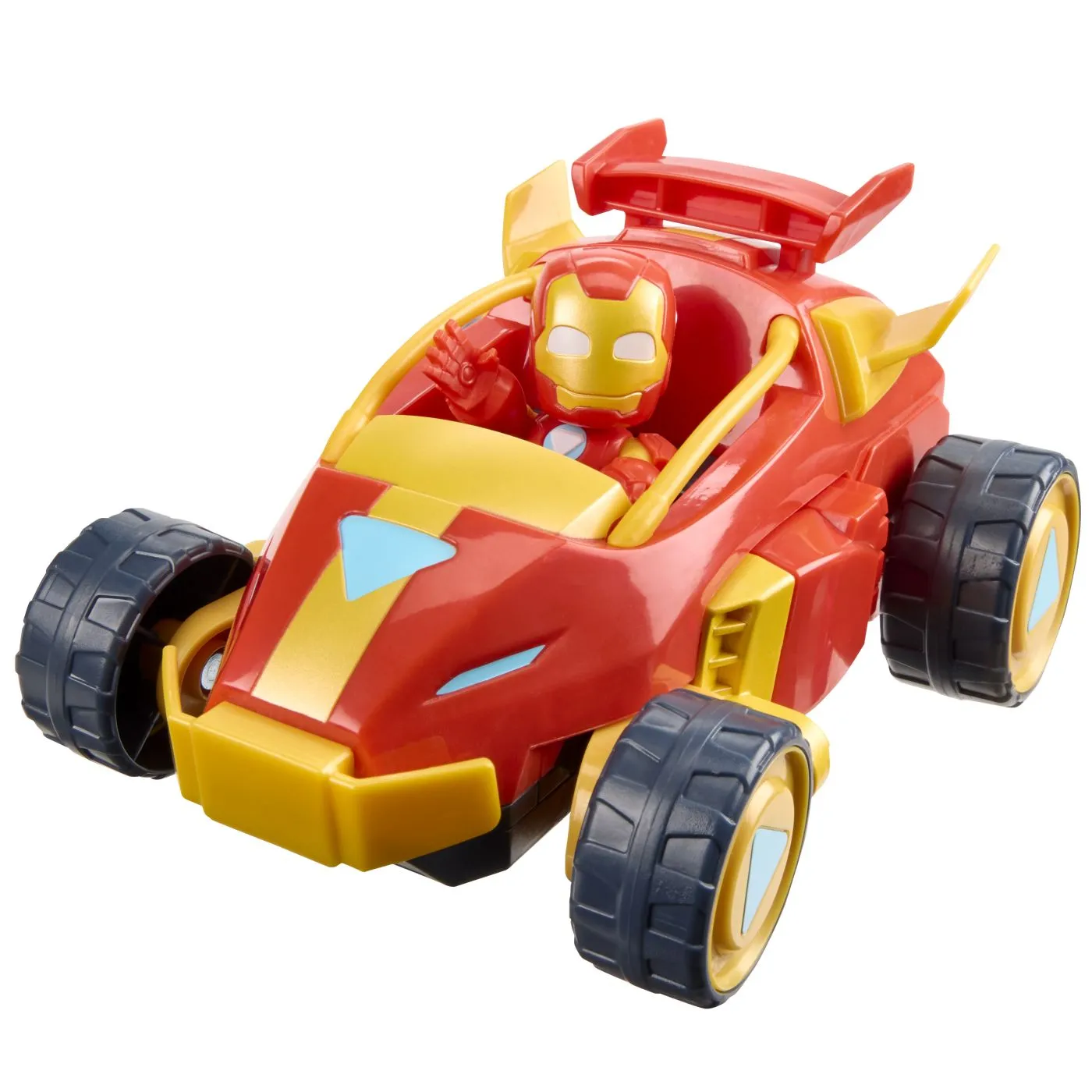 Marvel iron man si prietenii sai uimitori set vehicul 2 in 1 si figurina iron man, copii 3 ani-7 ani [1]
