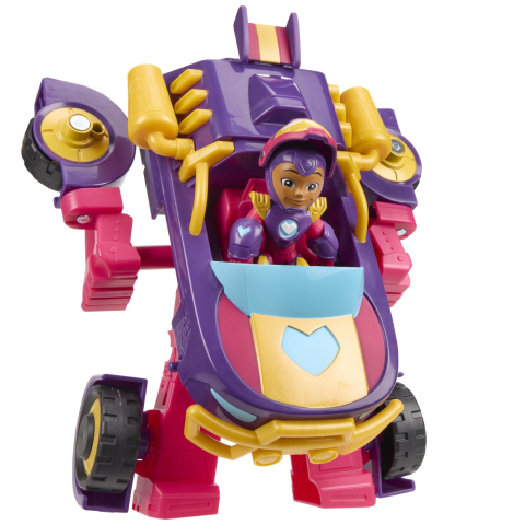 Marvel iron man si prietenii sai uimitori set vehicul 2 in 1 si figurina iron varsta 3 ani -7 ani [5]