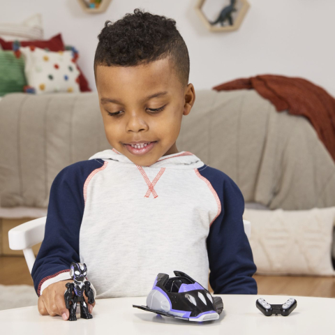 Marvel iron man si prietenii sai uimitori set vehicul si figurina black panther [2]