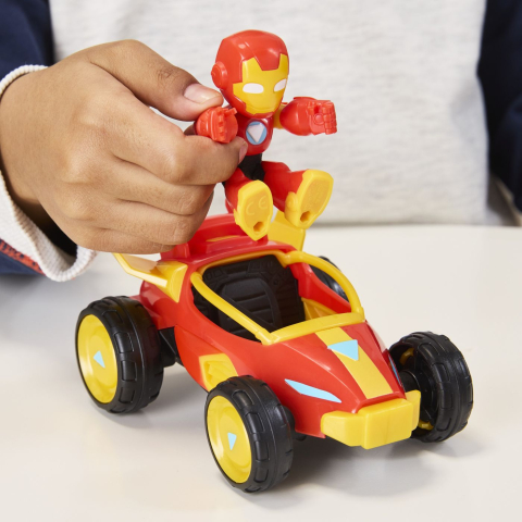 Marvel iron man si prietenii sai uimitori set vehicul si figurina iron man [6]
