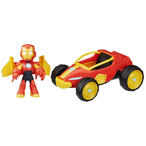 Marvel iron man si prietenii sai uimitori set vehicul si figurina iron man [1]