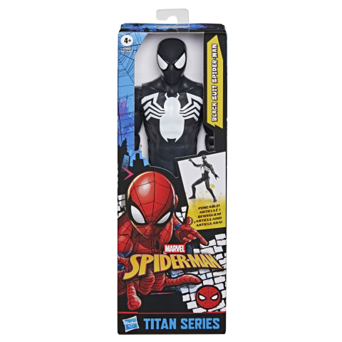 Îmbrăcăminte și accesorii - Marvel spider man titan series figurina spider man cu costum negru copii varsta 4 ani - 9 ani