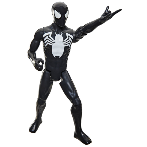 Marvel spider man titan series figurina spider man cu costum negru copii varsta 4 ani - 9 ani [1]