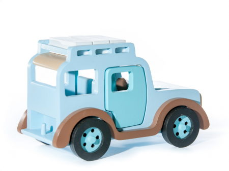 Masina din lemn cu rulota detasabila, Marc toys [1]