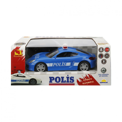 Jucării și Jocuri pentru copii - Masina cu telec. politie, 1:20, aztec