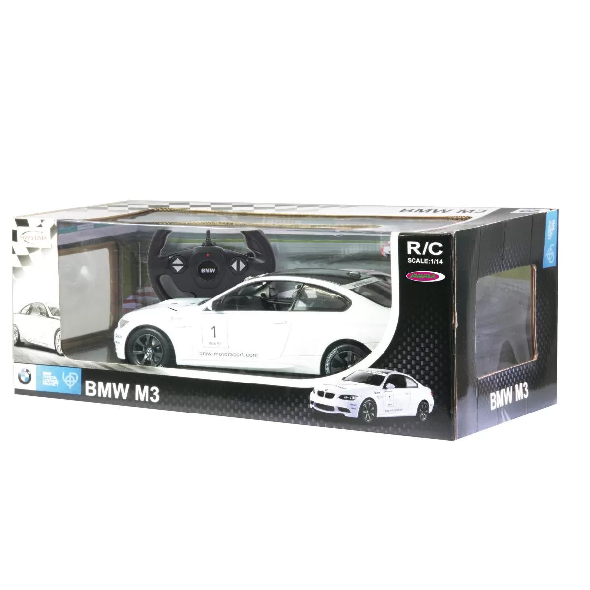 Jucării și Jocuri pentru copii - Masina cu telecomanda bmw m3 alb cu scara 1 la 14, copii varsta 3 ani pana la +15 ani