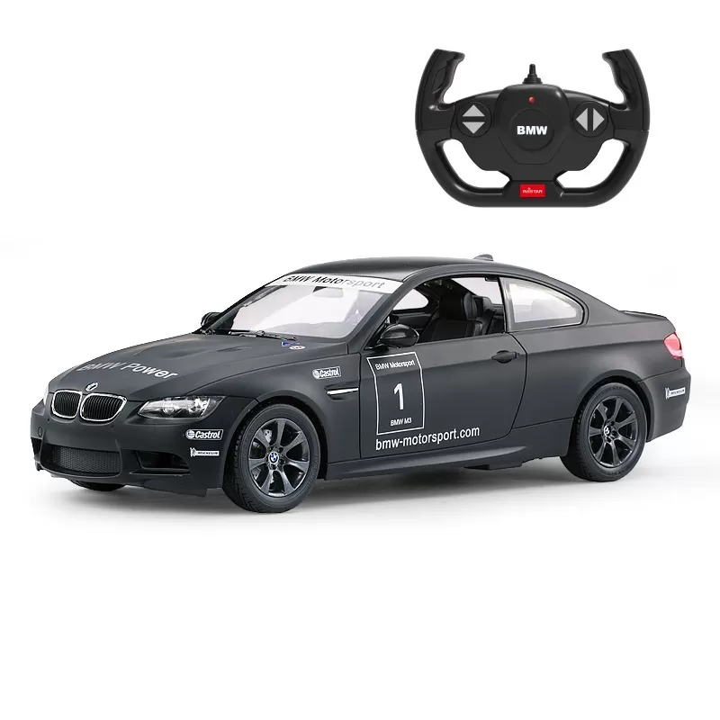 Jucării și Jocuri pentru copii - Masina cu telecomanda bmw m3 negru cu scara 1 la 14, copii varsta 3 ani pana la +15 ani