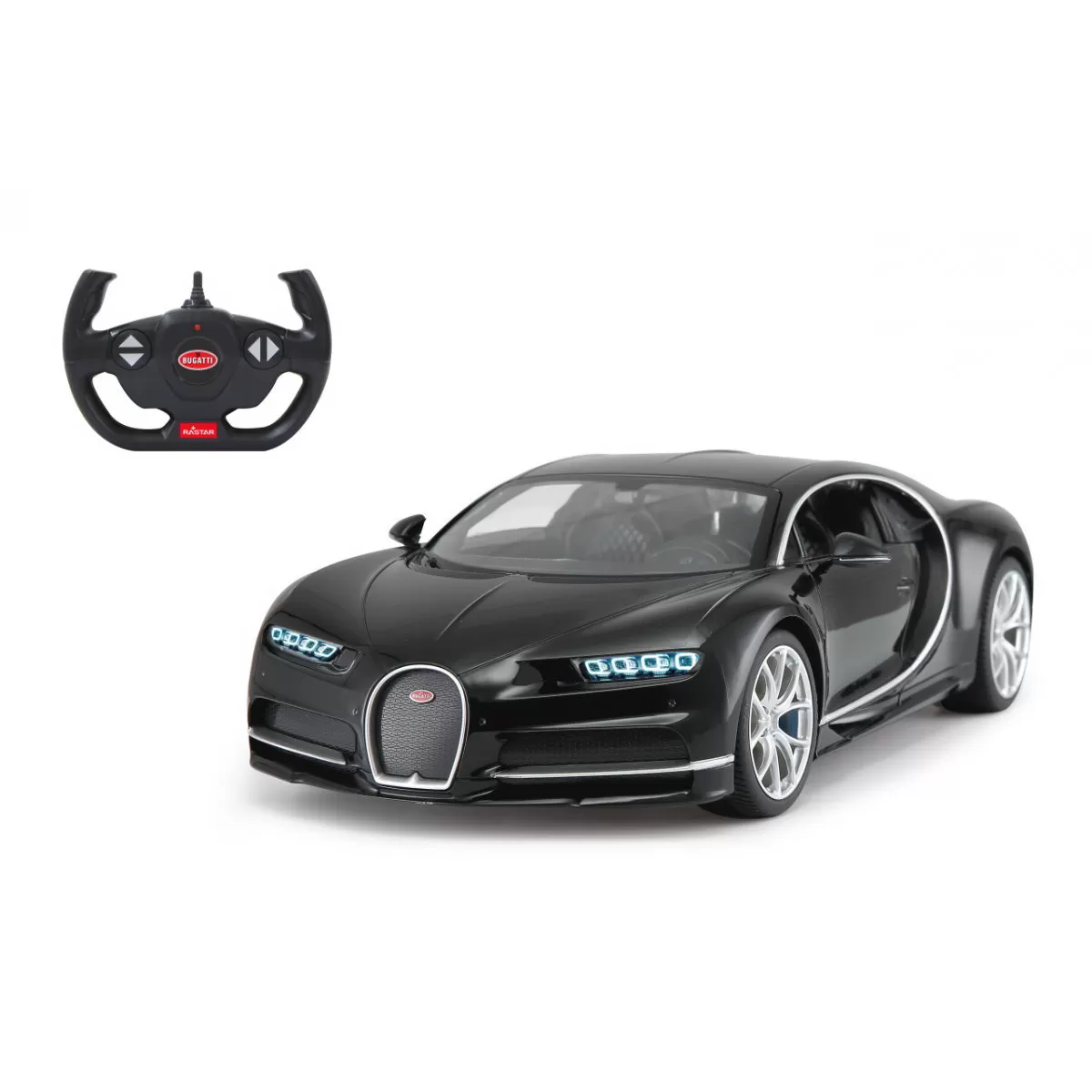 Jucării și Jocuri pentru copii - Masina cu telecomanda bugatti chiron negru scara 1 la 14, copii varsta 3 ani pana la +15 ani
