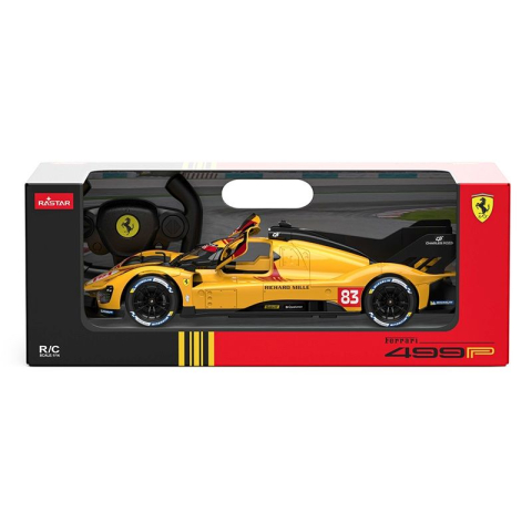Jucării și Jocuri pentru copii - Masina cu telecomanda ferrari 499p n83 galben scara 1 la 14