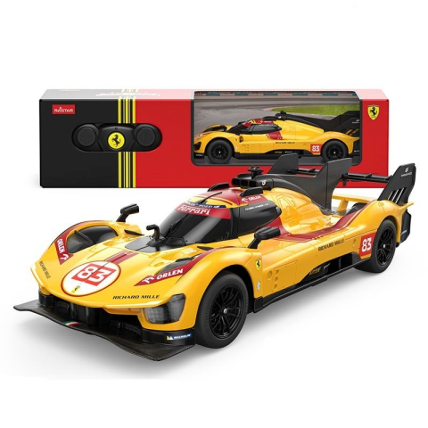 Jucării și Jocuri pentru copii - Masina cu telecomanda ferrari 499p n83 galben scara 1 la 24