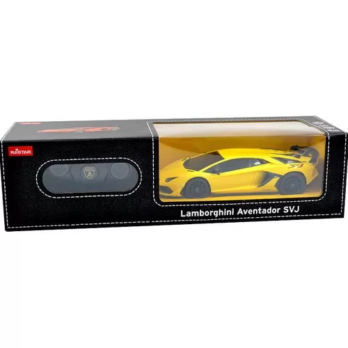 Jucării și Jocuri pentru copii - Masina cu telecomanda lamborghini aventador svj galben cu scara 1 la 24, varsta de la 3 ani la +15 ani
