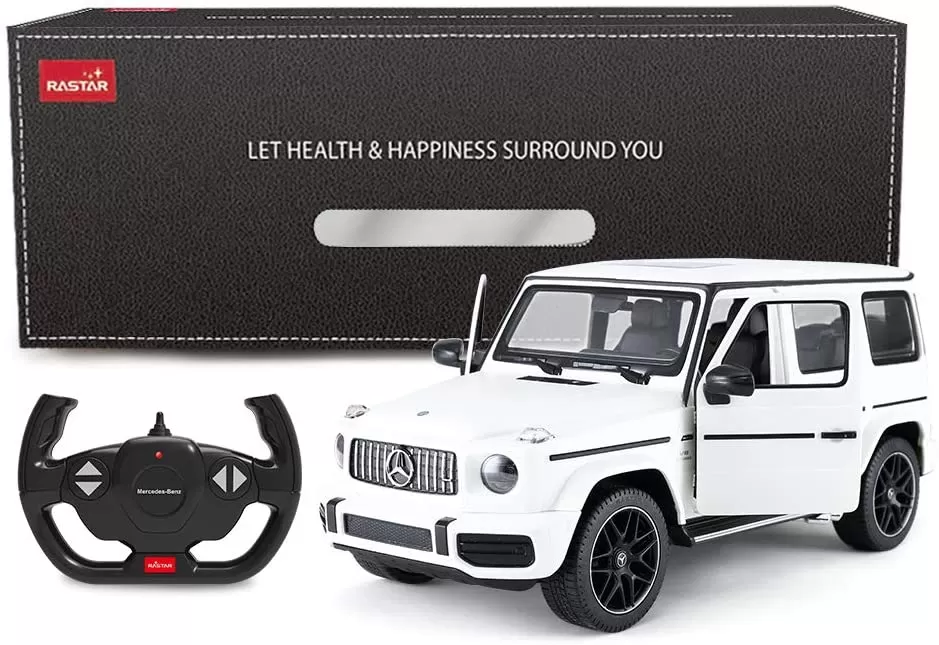 Masina cu telecomanda mercedes-benz g63 alb scara 1 la 14, copii varsta 3 ani pana la +15 ani [5]