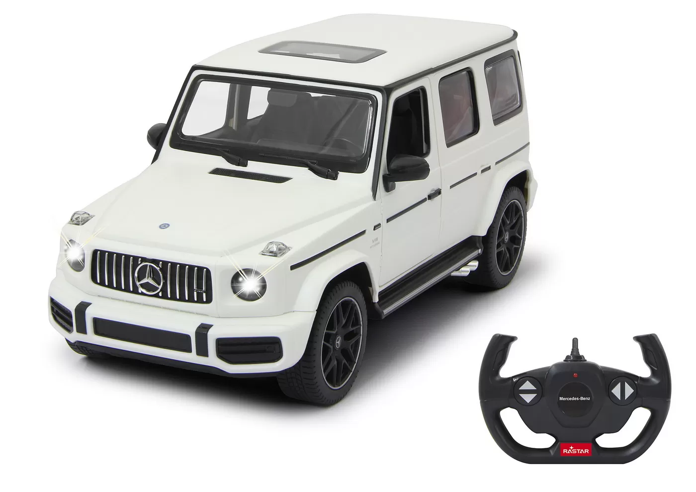Masina cu telecomanda mercedes-benz g63 alb scara 1 la 14, copii varsta 3 ani pana la +15 ani [3]