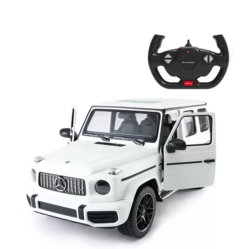 Jucării și Jocuri pentru copii - Masina cu telecomanda mercedes-benz g63 alb scara 1 la 14, copii varsta 3 ani pana la +15 ani
