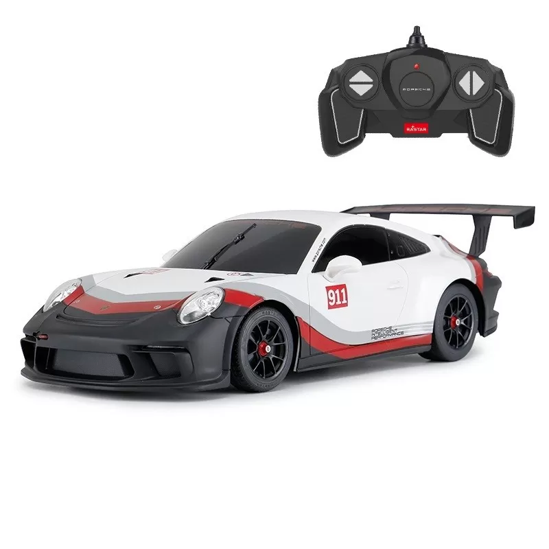 Mașini, trenulețe, vehicule - Masina cu telecomanda porsche 911 gt3 cup scara 1 la 18, varsta de la 3 ani la +15 ani