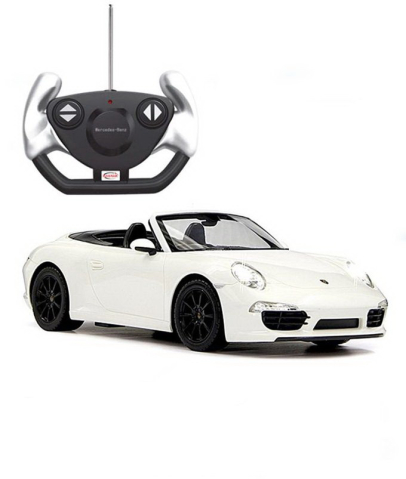 Masina cu telecomanda porsche carrera s alb cu scara 1 la 12  [7]