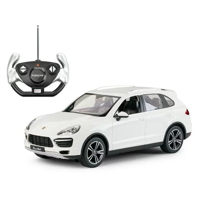 Jucării și Jocuri pentru copii - Masina cu telecomanda porsche cayenne turbo alb cu scara 1 la 14, copii varsta 3 ani pana la +15 ani
