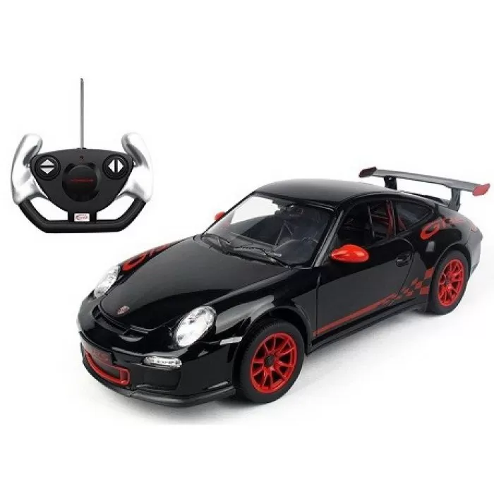 Jucării și Jocuri pentru copii - Masina cu telecomanda porsche gt3 negru cu scara 1 la 14, copii varsta 3 ani pana la +15 ani