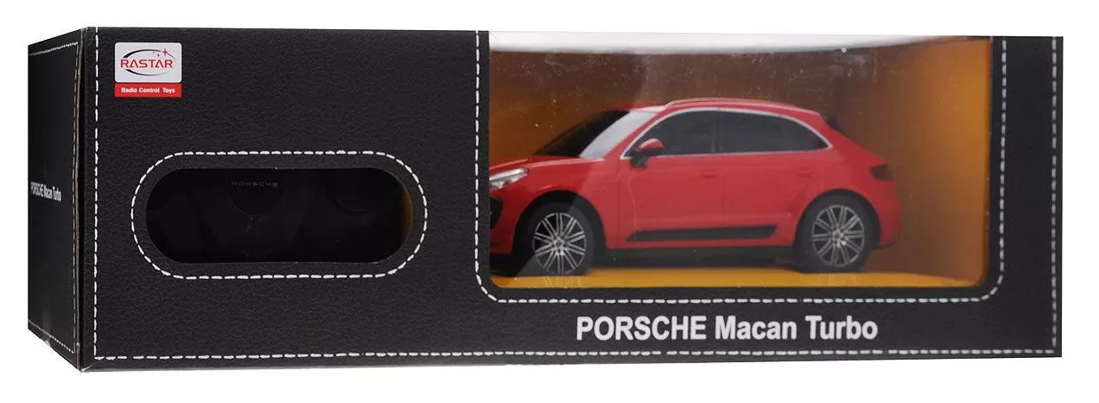 Masina cu telecomanda porsche macan turbo rosu cu scara 1 la 24, varsta de la 3 ani la +15 ani [1]