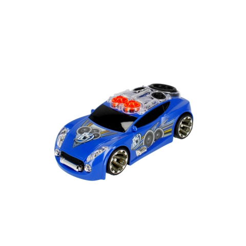 Masina de curse MegaCreative 482051, 25cm, cu sunete si lumini, necesita baterii 3xAA, plastic, albastru, 3+ ani [1]