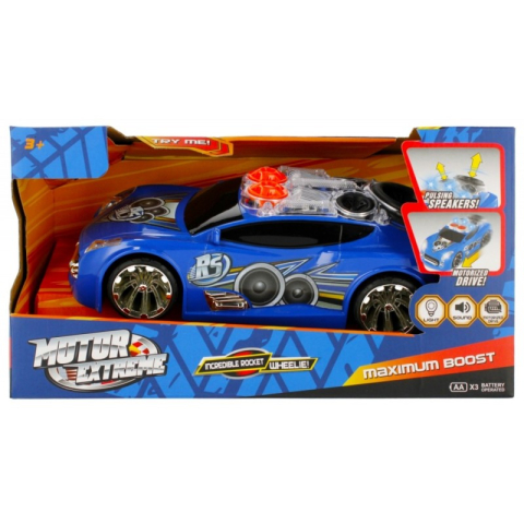Jucării și Jocuri pentru copii - Masina de curse MegaCreative 482051, 25cm, cu sunete si lumini, necesita baterii 3xAA, plastic, albastru, 3+ ani