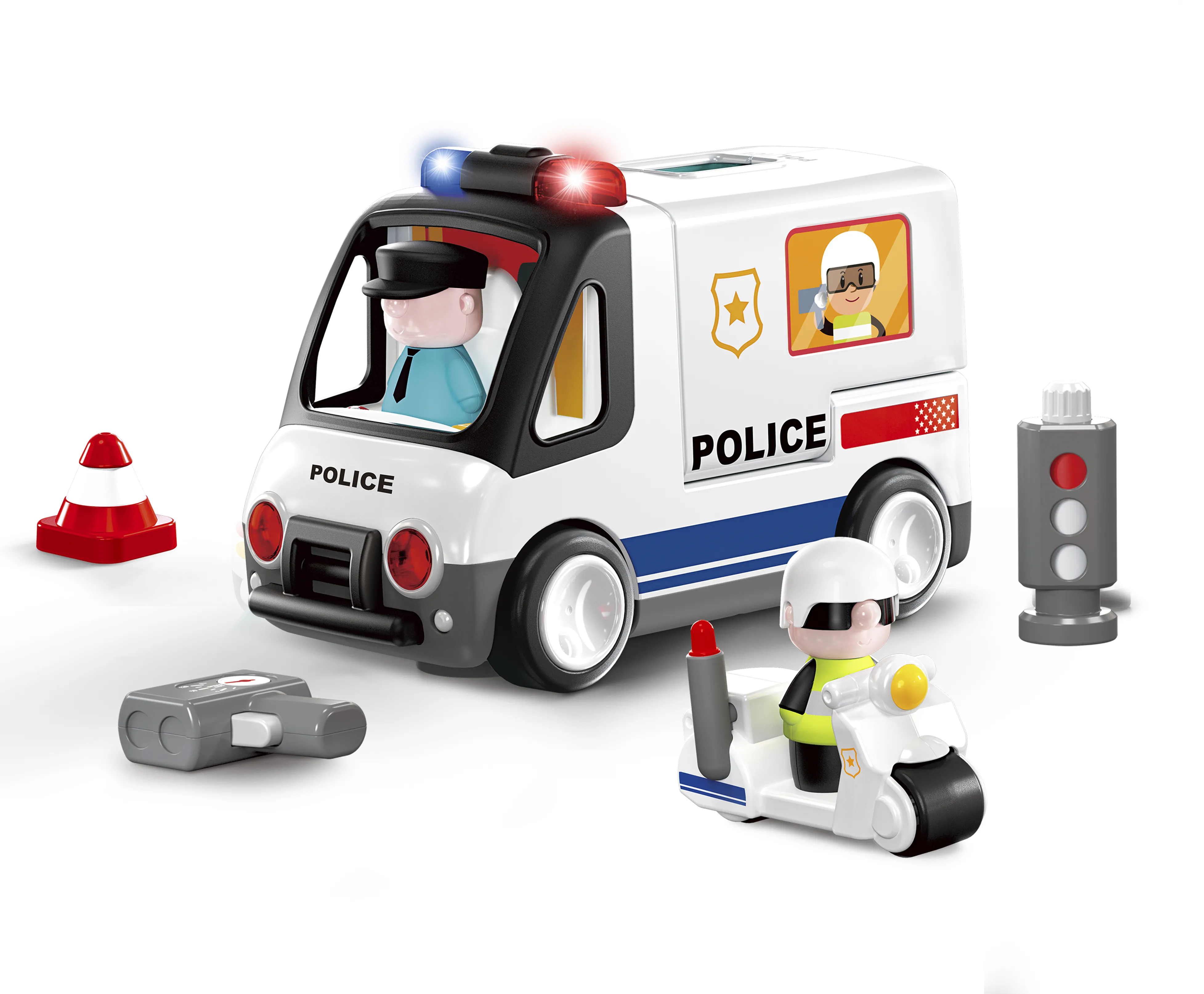 Masina de politie educativa 2in1, copii varsta 1 an pana la 5 ani [1]