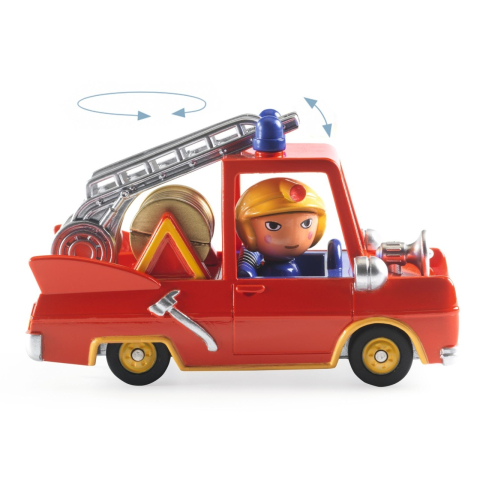 Jucării și Jocuri pentru copii - Masina de pompieri Colectia Crazy Motors, Djeco Baiat, varsta 3 - 6 ani, 6 - 9 ani