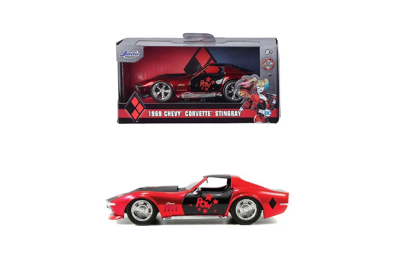 Jucării și Jocuri pentru copii - Masina metalica harley quinn 1969 corvette stingray scara 1 la 32