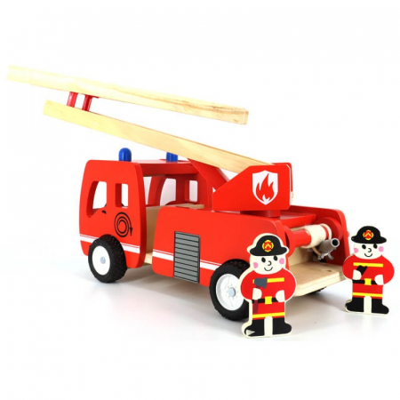 Masina pompieri de jucarie din lemn. [1]