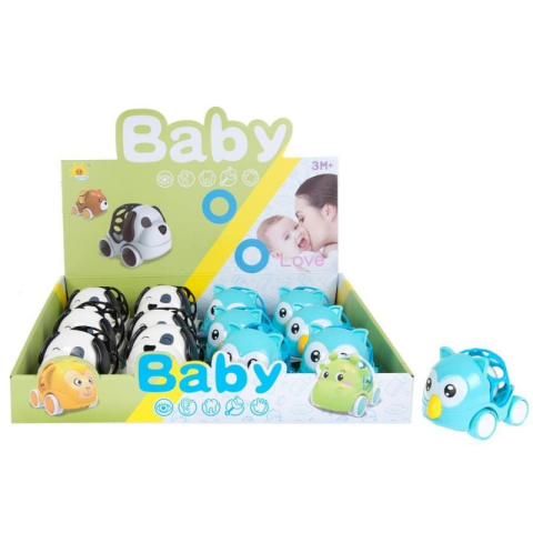 Jucării și Jocuri pentru copii - Masinuta cu cheita animalute MegaCreative 454464, 10cm, caine / bufnita, plastic, multicolor, 3+ ani