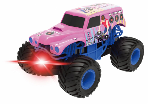 Jucării și Jocuri pentru copii - Masinuta cu lumini, sunete si frictiune, scara 1/24, 19cm, roz