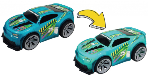 Masinuta cu lumini, sunete si sistem pullback racer, scara 1/24, diverse culori- albastru, verde si roz [1]