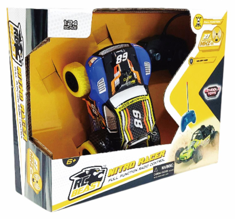 Masinuta cu telecomanda nitro racer,  scara 1/24, 19cm, albastru [1]