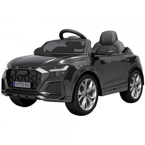 Jucării și Jocuri pentru copii - Masinuta electrica Chipolino Audi RS Q8 cu scaun din piele si roti EVA black