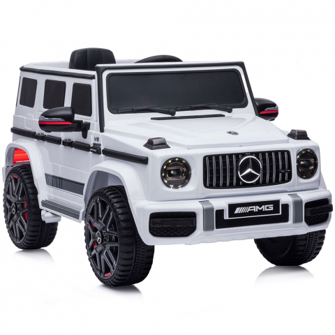 Masinuta electrica Chipolino SUV Mercedes G63 AMG cu scaun din piele si roti EVA white [5]