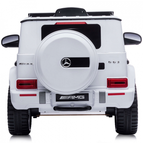 Masinuta electrica Chipolino SUV Mercedes G63 AMG cu scaun din piele si roti EVA white [4]