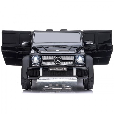 Masinuta electrica Chipolino SUV Mercedes Maybach G650 black cu scaun din piele si roti EVA [4]