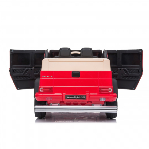 Masinuta electrica Chipolino SUV Mercedes Maybach G650 red cu scaun din piele si roti EVA [6]