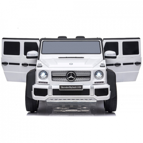 Masinuta electrica Chipolino SUV Mercedes Maybach G650 white cu scaun din piele si roti EVA [4]