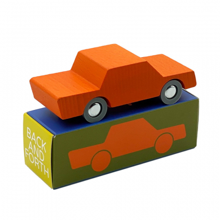 Jucării și Jocuri pentru copii - Masinuta handmade din lemn, Waytoplay, portocaliu, 3-9 ani