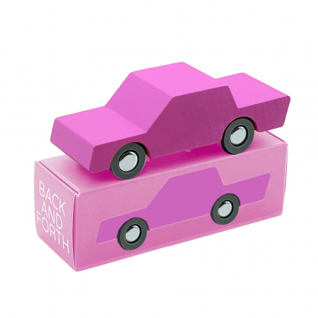 Jucării și Jocuri pentru copii - Masinuta handmade din lemn, Waytoplay, roz, 3-9 ani