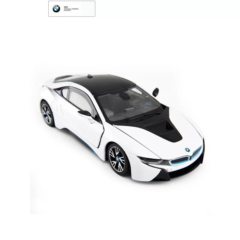 Masinuta metalica bmw i8 alba scara 1 la 24, copii varsta 3 ani pana la +15 ani [2]